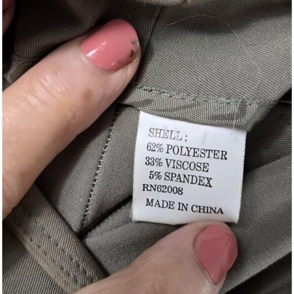 Fluted Vintage Midi Skirt Khaki Sz 10 by Maakif Classic Career Wear Office Twirl - Picture 8 of 15